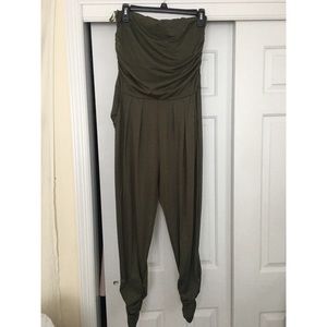 green tight jumpsuit